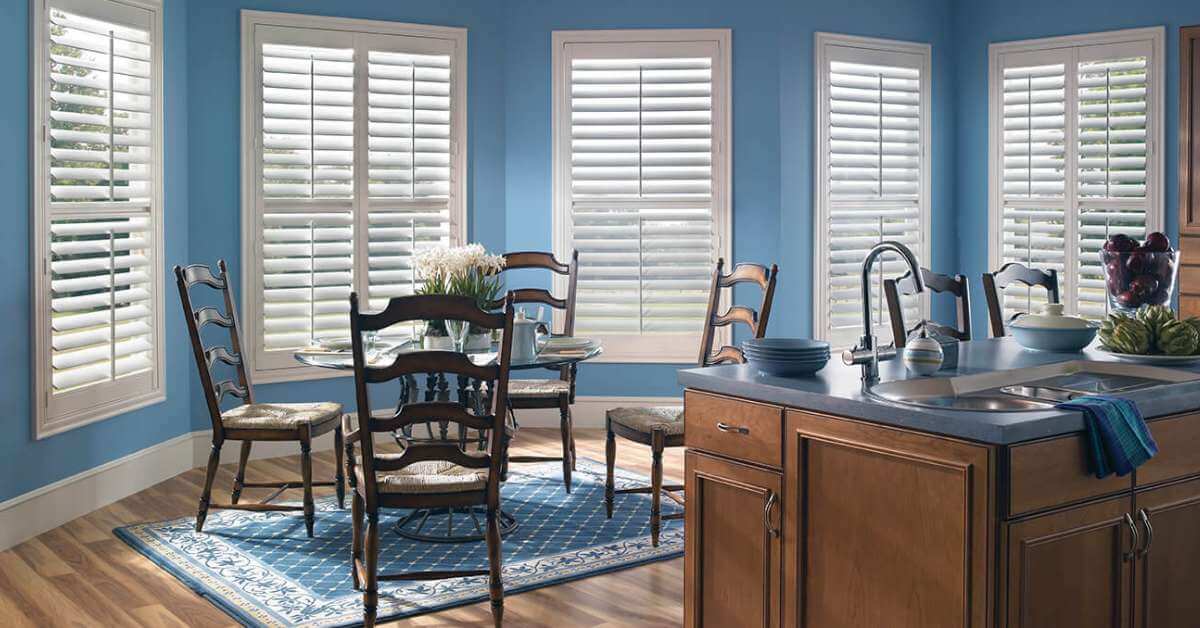 energy efficient shutters in a kitchen